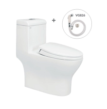 Bàn cầu một khối V45 + Vòi xịt VG826